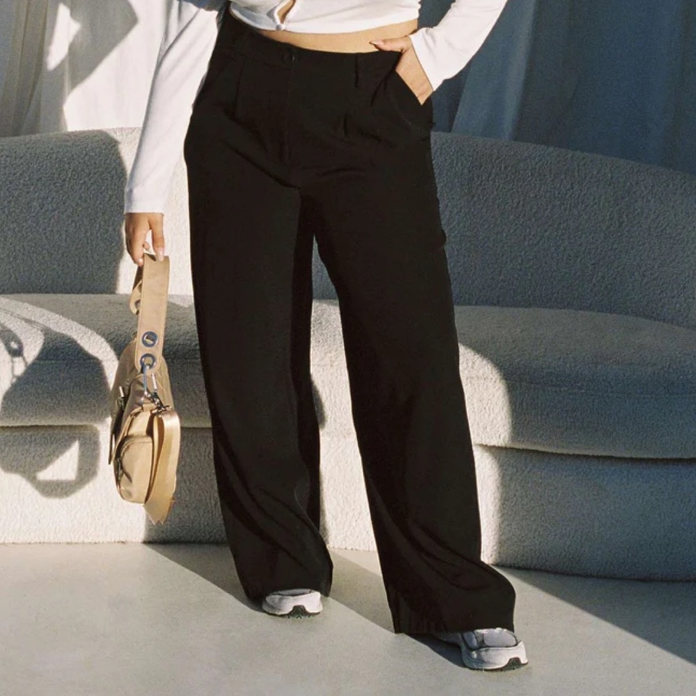 Princess Polly Curve black trouser pants